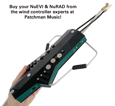 Berglund Instruments NuEVI NuRAD MIDI wireless wind controller at Patchman Music