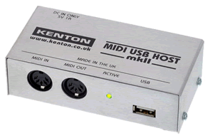 Kenton MIDI USB Host MKII MK2 MK-II MK-2 USB to MIDI adaptor Roland AE-10 AE10 Aerophone akai EWI USB EWI-USB EWI5000 EWI-5000 EWI5000s EWI-5000s wind controller at Patchman Music
