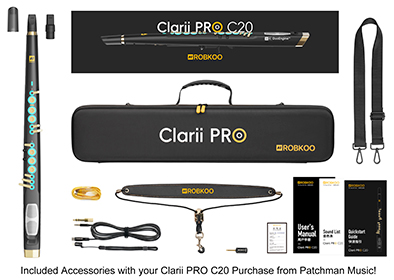 Robkoo Clarii PRO C20 C-20 Clarii mini for sale at wind controller wireless Akai ewi4000s ewi usb at Patchman Music
